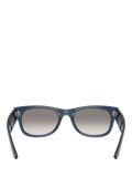 Ray-Ban D-Frame sunglasses transparent dark blue 55mm, imported from the UK