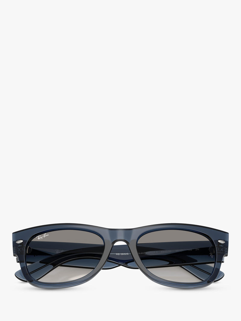 Ray-Ban D-Frame sunglasses transparent dark blue 55mm, imported from the UK
