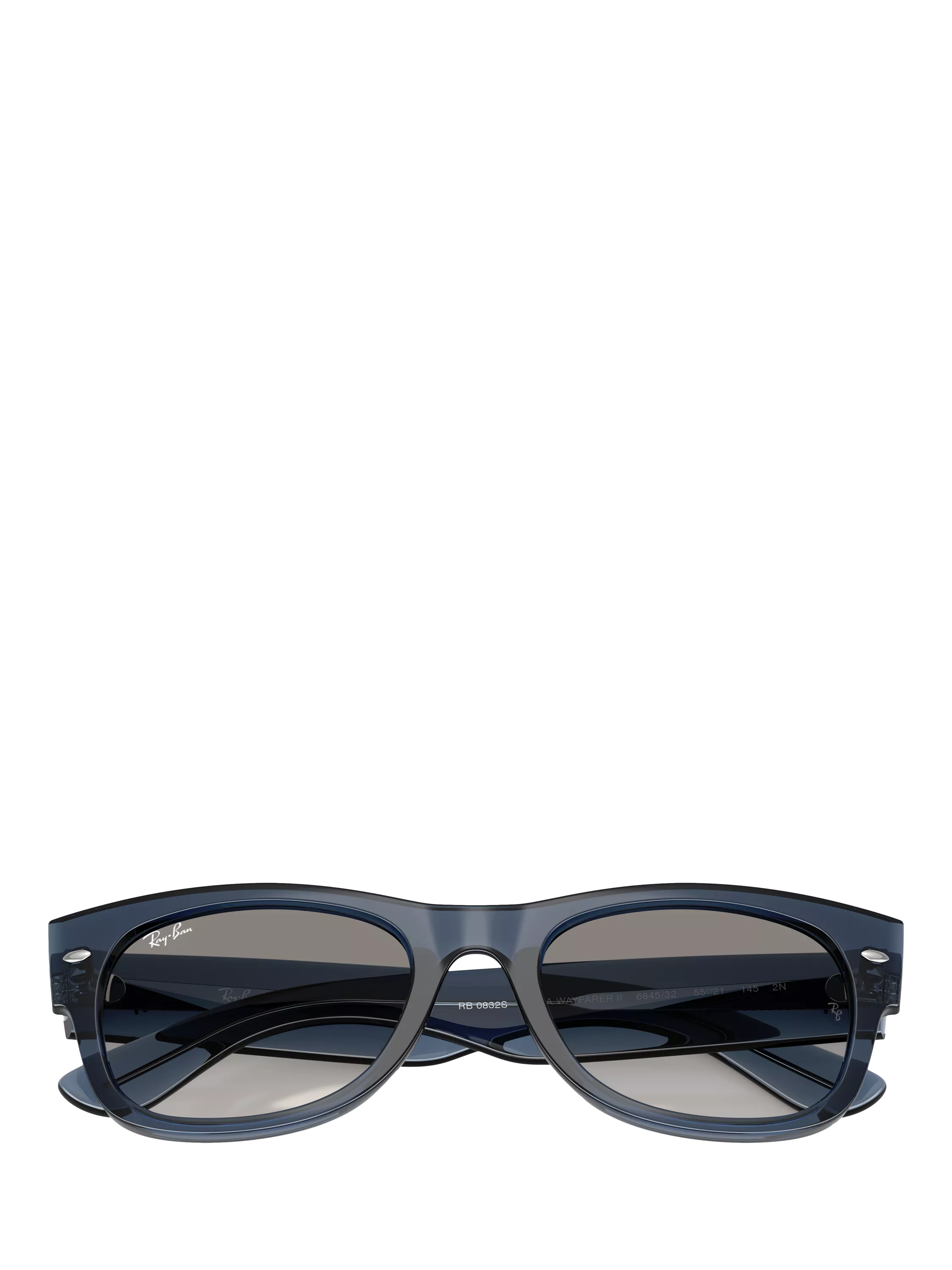 Ray-Ban D-Frame sunglasses transparent dark blue 55mm, imported from the UK