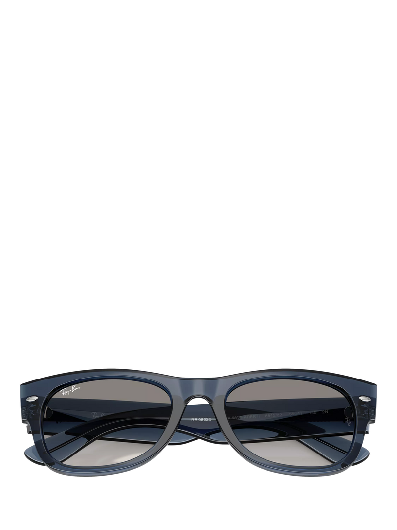 Ray-Ban D-Frame sunglasses transparent dark blue 55mm, imported from the UK