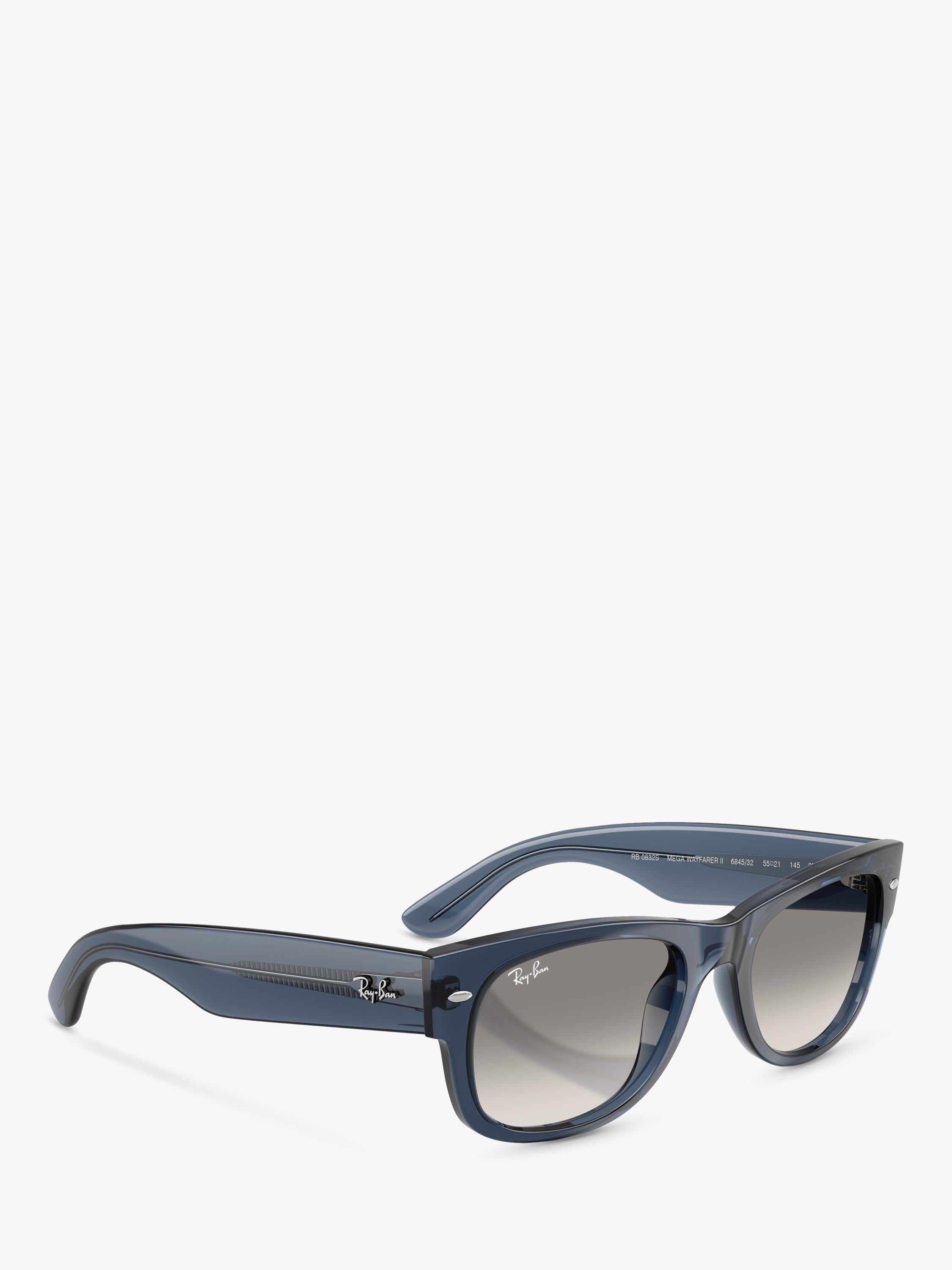 Ray-Ban D-Frame sunglasses transparent dark blue 55mm, imported from the UK
