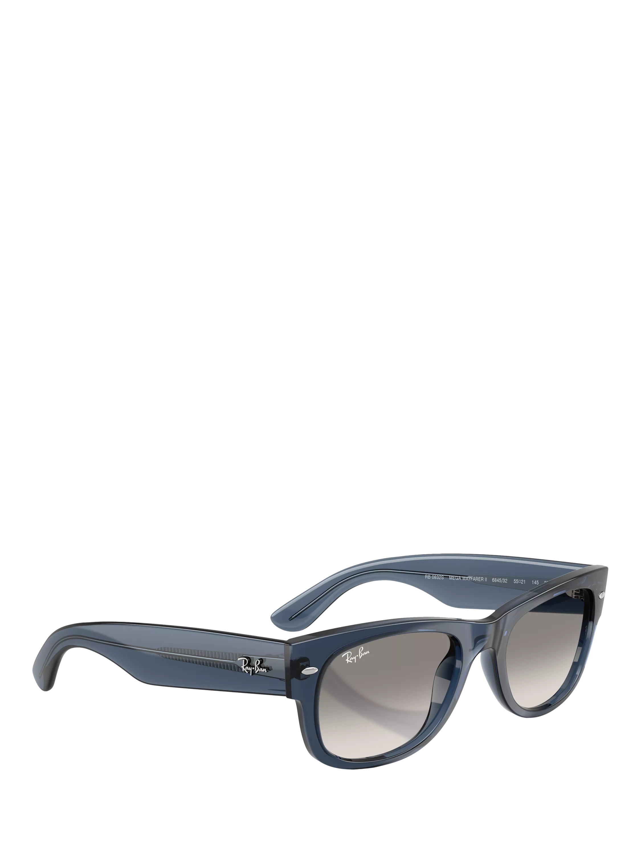 Ray-Ban D-Frame sunglasses transparent dark blue 55mm, imported from the UK