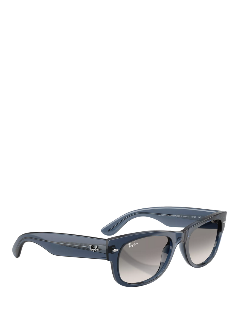 Ray-Ban D-Frame sunglasses transparent dark blue 55mm, imported from the UK