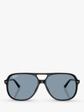 Ray-Ban RB2198 round sunglasses with black acetate frame, UK version