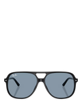 Ray-Ban RB2198 round sunglasses with black acetate frame, UK version