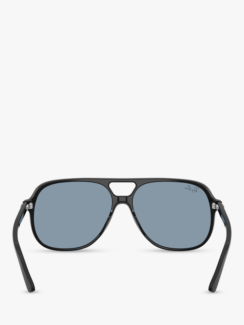 Ray-Ban RB2198 round sunglasses with black acetate frame, UK version