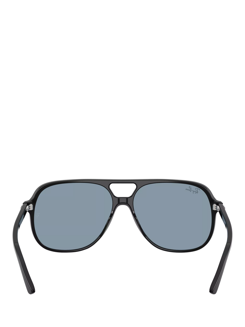 Ray-Ban RB2198 round sunglasses with black acetate frame, UK version