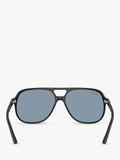 Ray-Ban RB2198 round sunglasses with black acetate frame, UK version