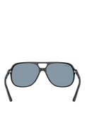 Ray-Ban RB2198 round sunglasses with black acetate frame, UK version