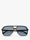 Ray-Ban RB2198 round sunglasses with black acetate frame, UK version