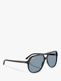 Ray-Ban RB2198 round sunglasses with black acetate frame, UK version