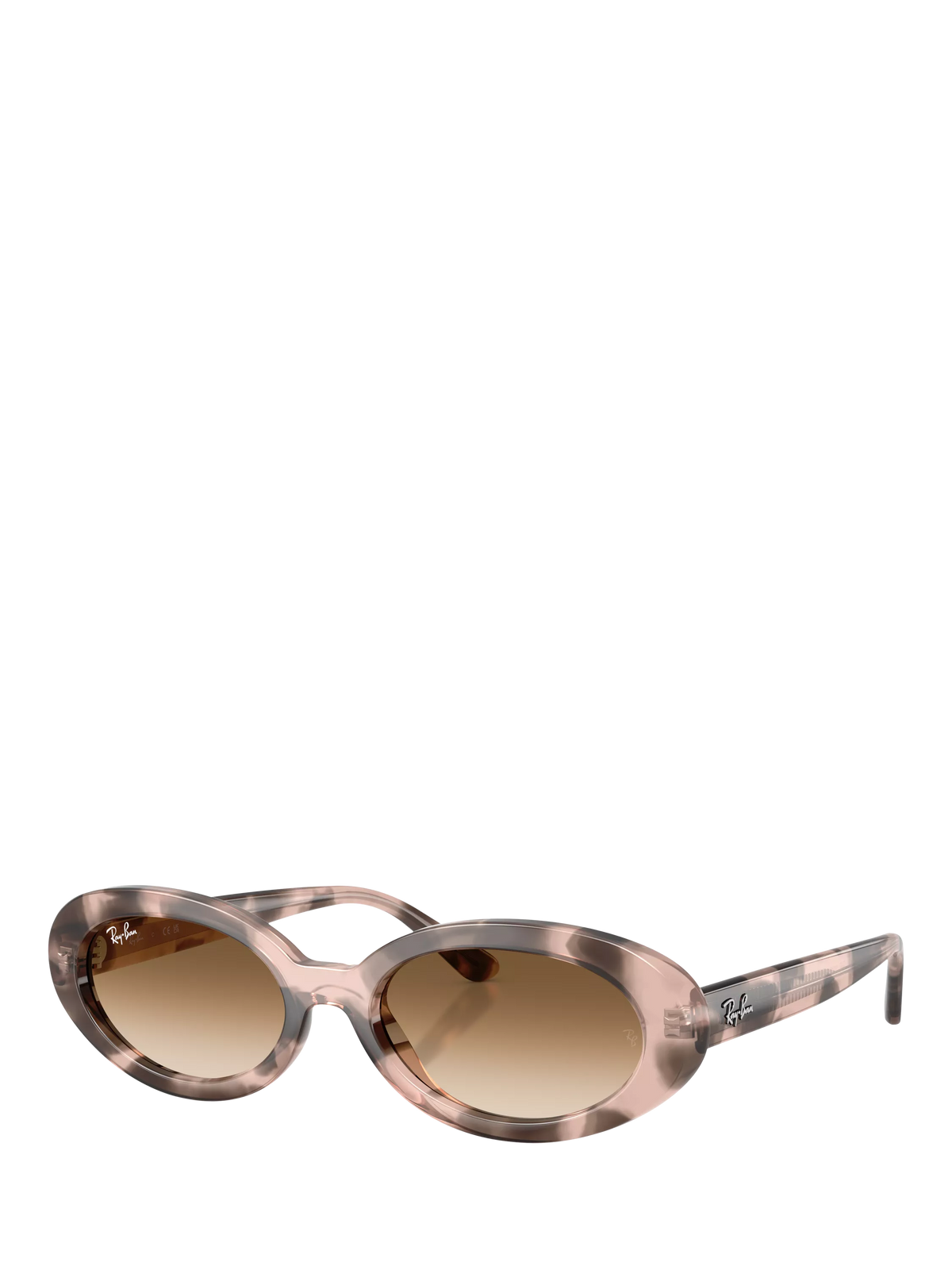 Ray-Ban women's oval sunglasses pink havana, UK version