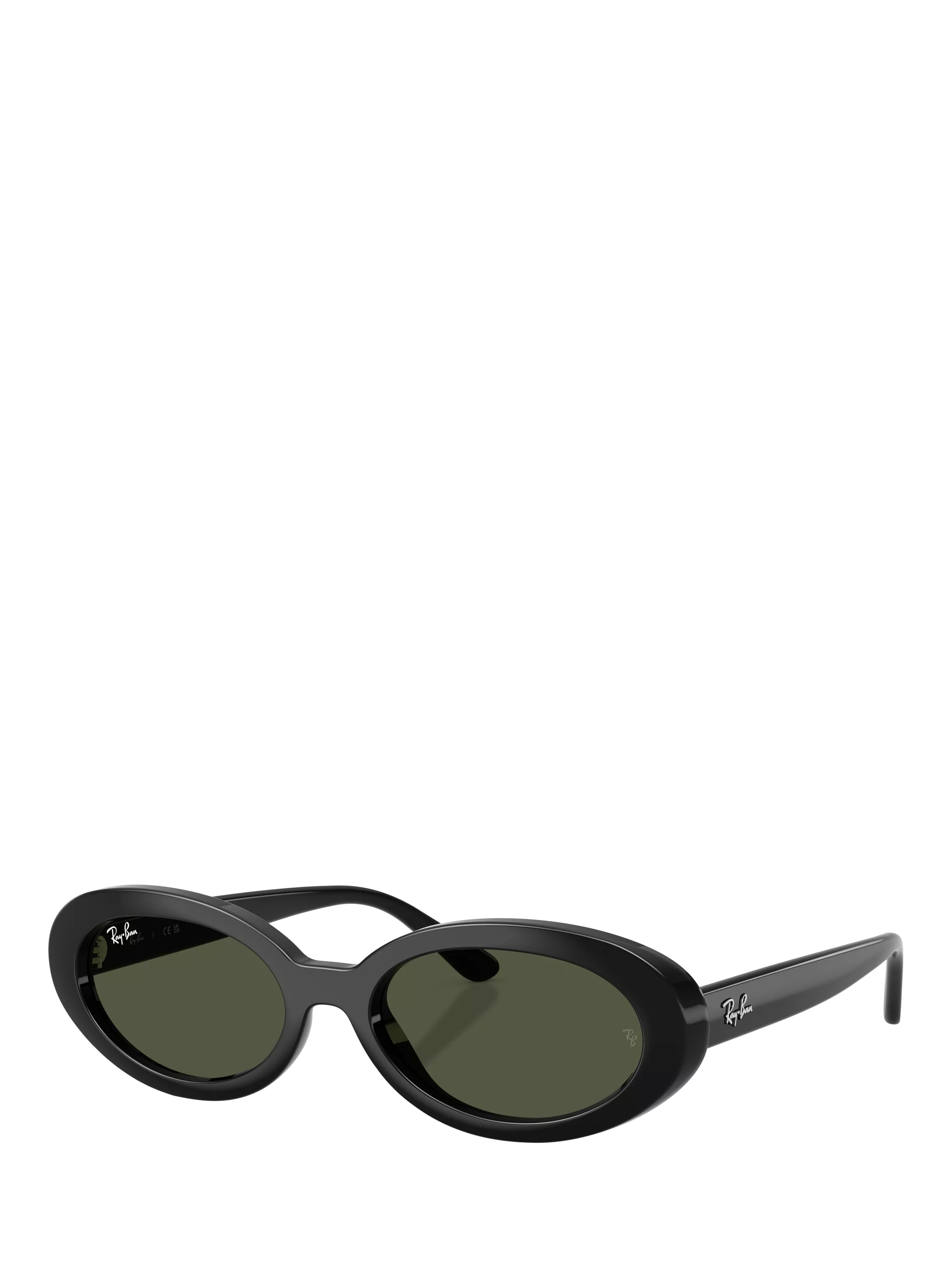 Ray-Ban RB2223 Oval Sunglasses, Black/Grey