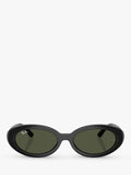 Ray-Ban RB2223 oval sunglasses black frame grey glass lenses (British brand)