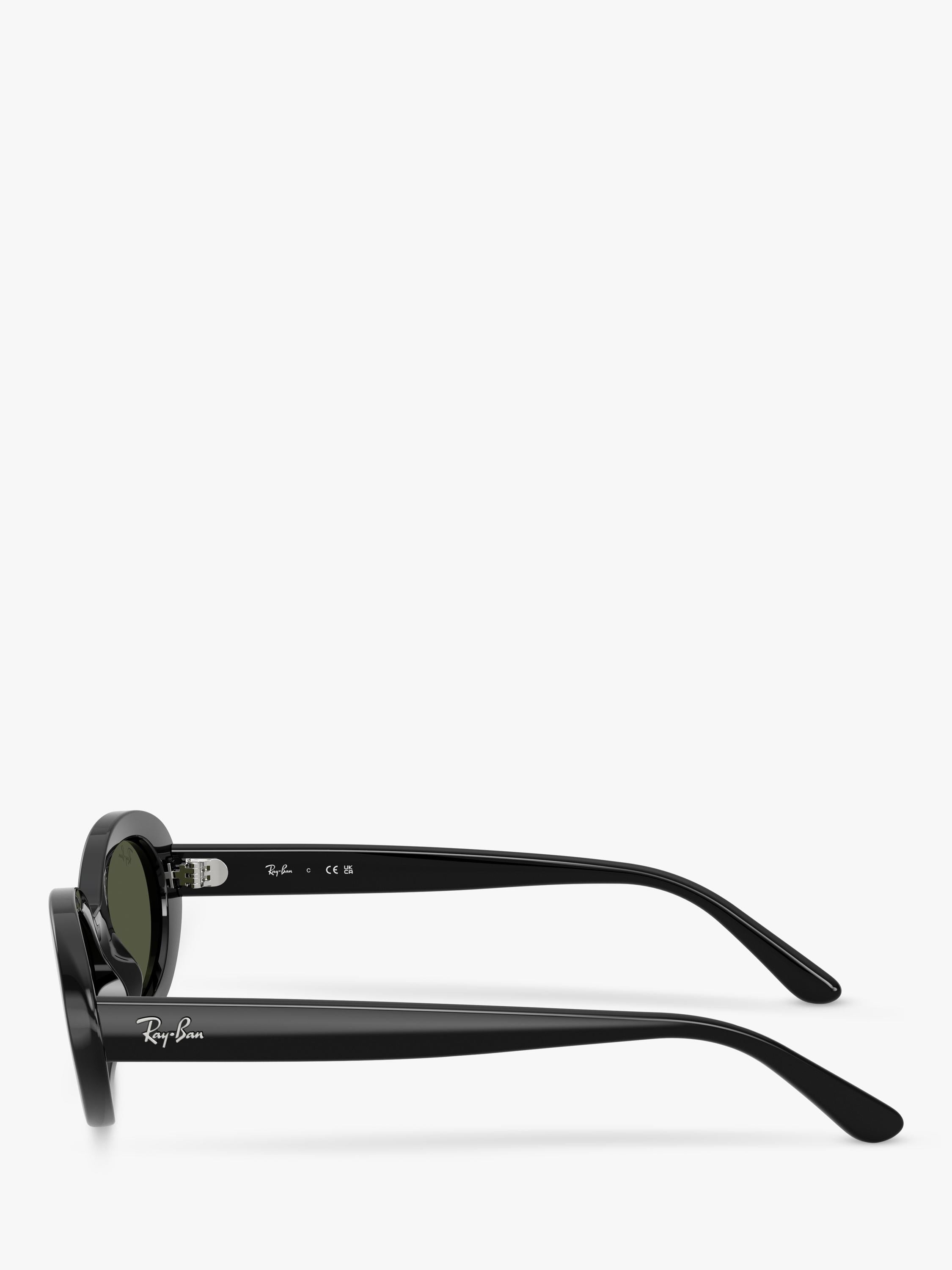 Ray-Ban RB2223 oval sunglasses black frame grey glass lenses (British brand)