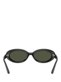 Ray-Ban RB2223 oval sunglasses black frame grey glass lenses (British brand)