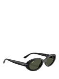Ray-Ban RB2223 oval sunglasses black frame grey glass lenses (British brand)