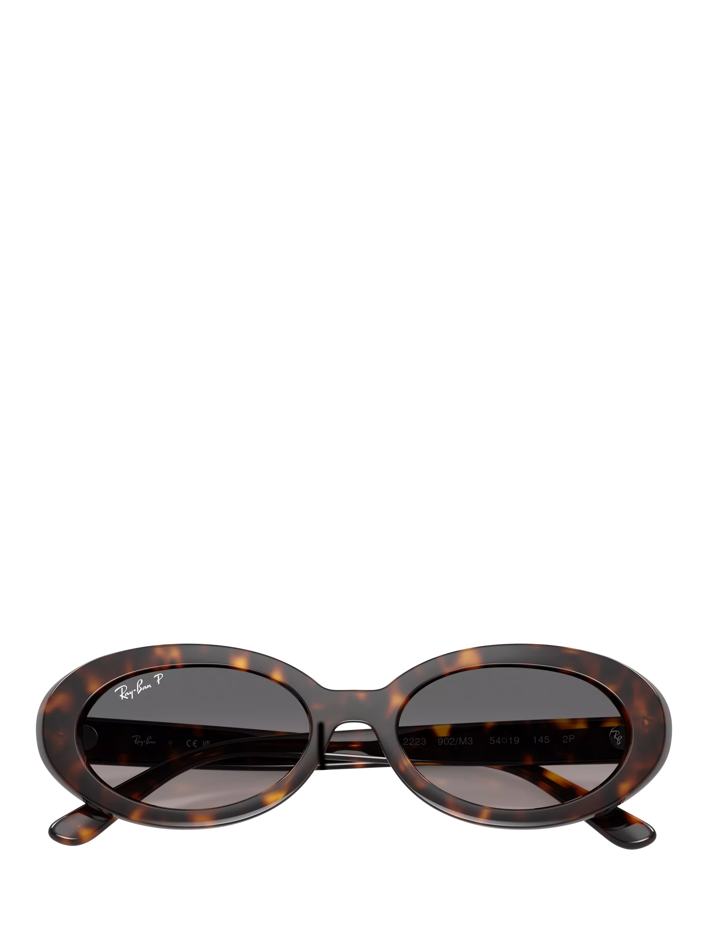 Ray-Ban RB2223 oval sunglasses Havana brown, imported from the UK