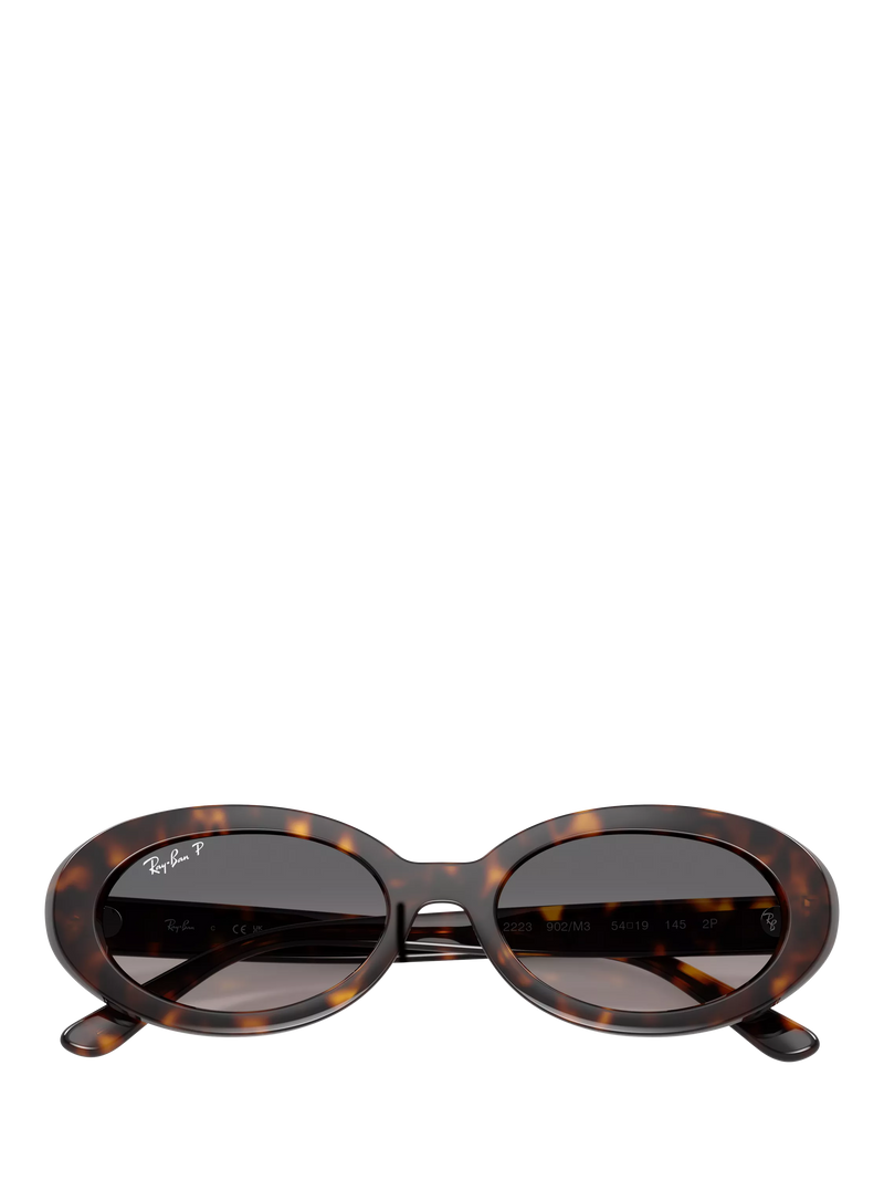 Ray-Ban RB2223 oval sunglasses Havana brown, imported from the UK