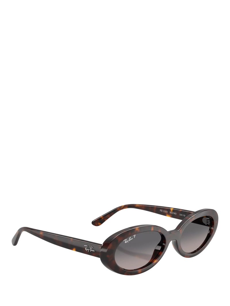 Ray-Ban RB2223 oval sunglasses Havana brown, imported from the UK