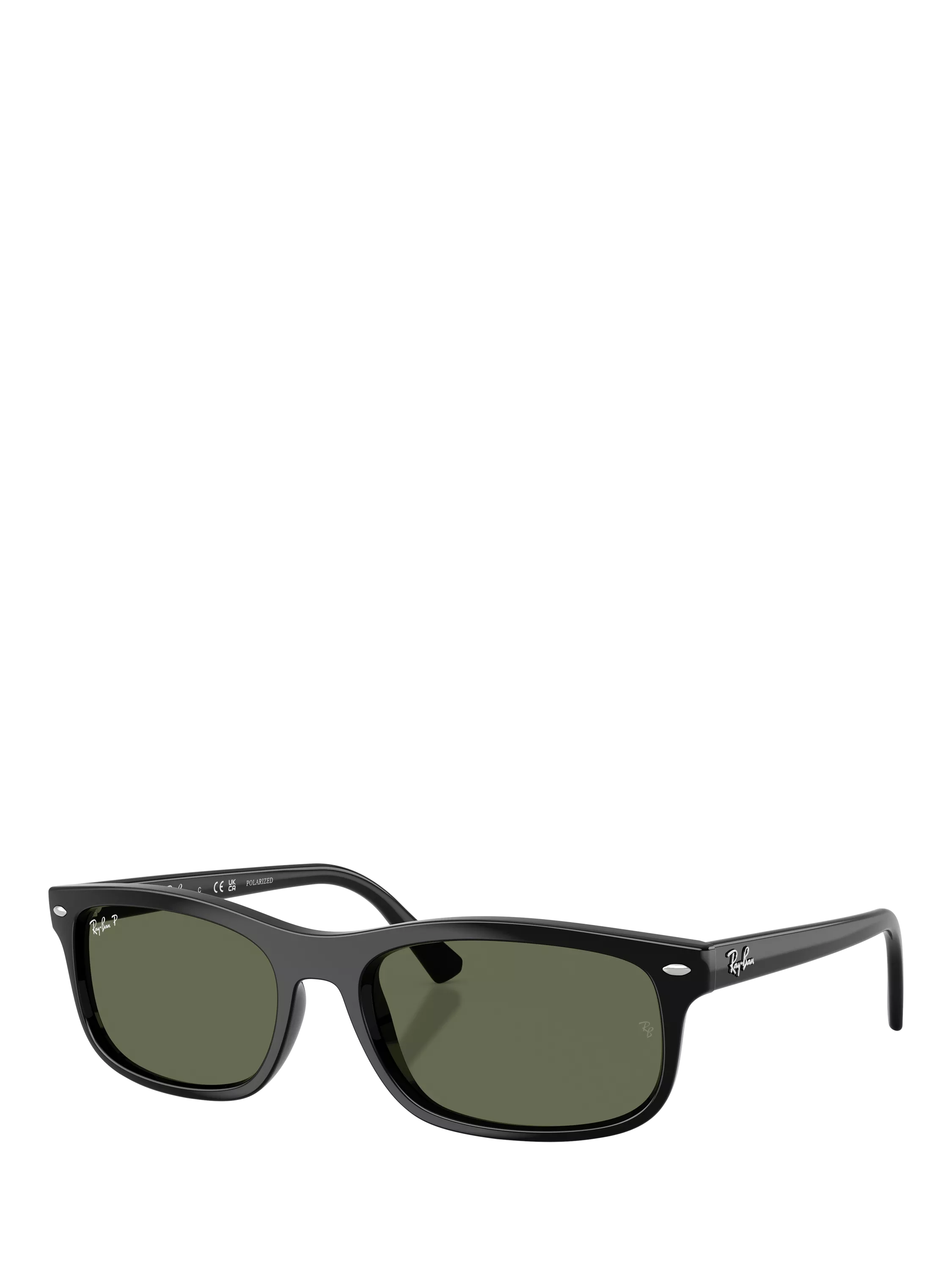 Ray-Ban RB2224 Unisex Rectangular Sunglasses, Black