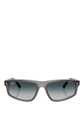 Ray-Ban RB2225 irregular gradient sunglasses grey frame, UK version