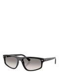 Ray-Ban RB2225 Unisex Irregular Sunglasses, Black