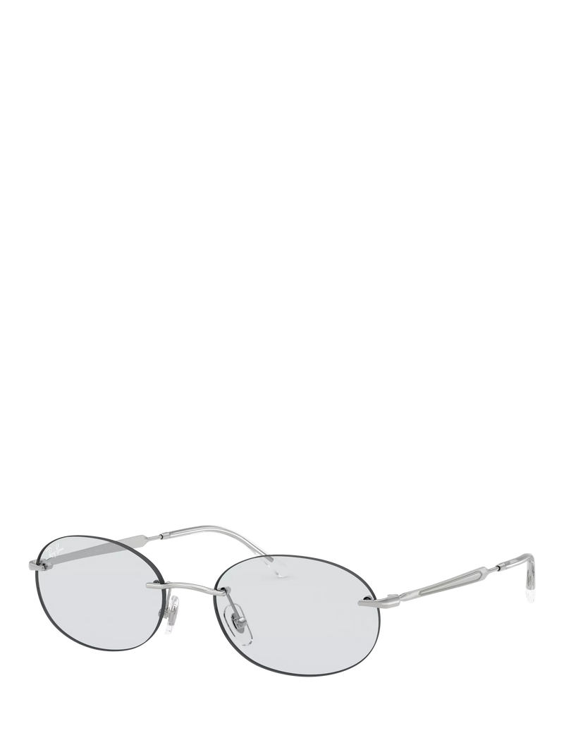 Ray-Ban RB3767 Unisex Oval Sunglasses, Silver
