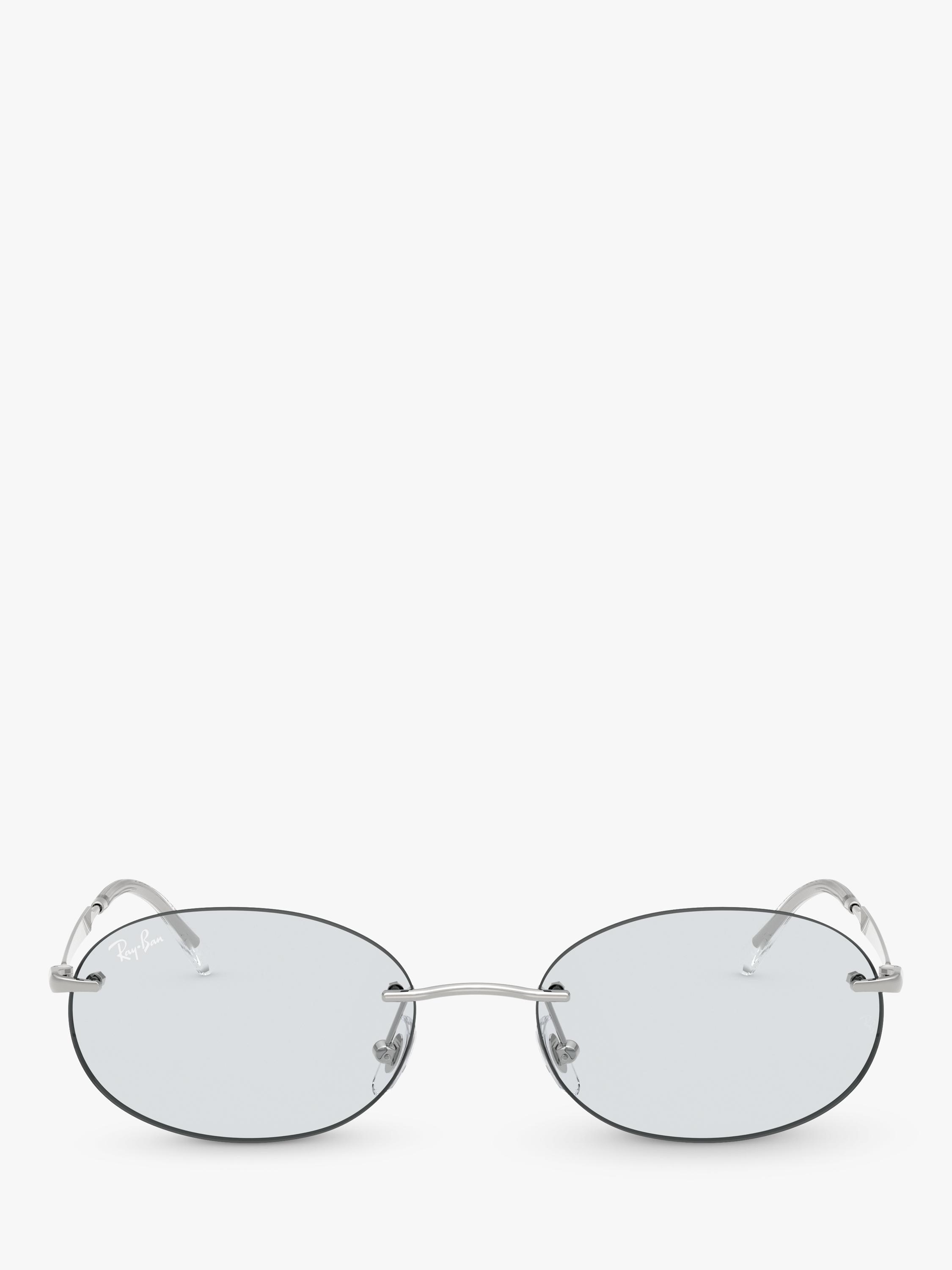 Ray-Ban RB3767 oval sunglasses silver metal frame, imported from the UK