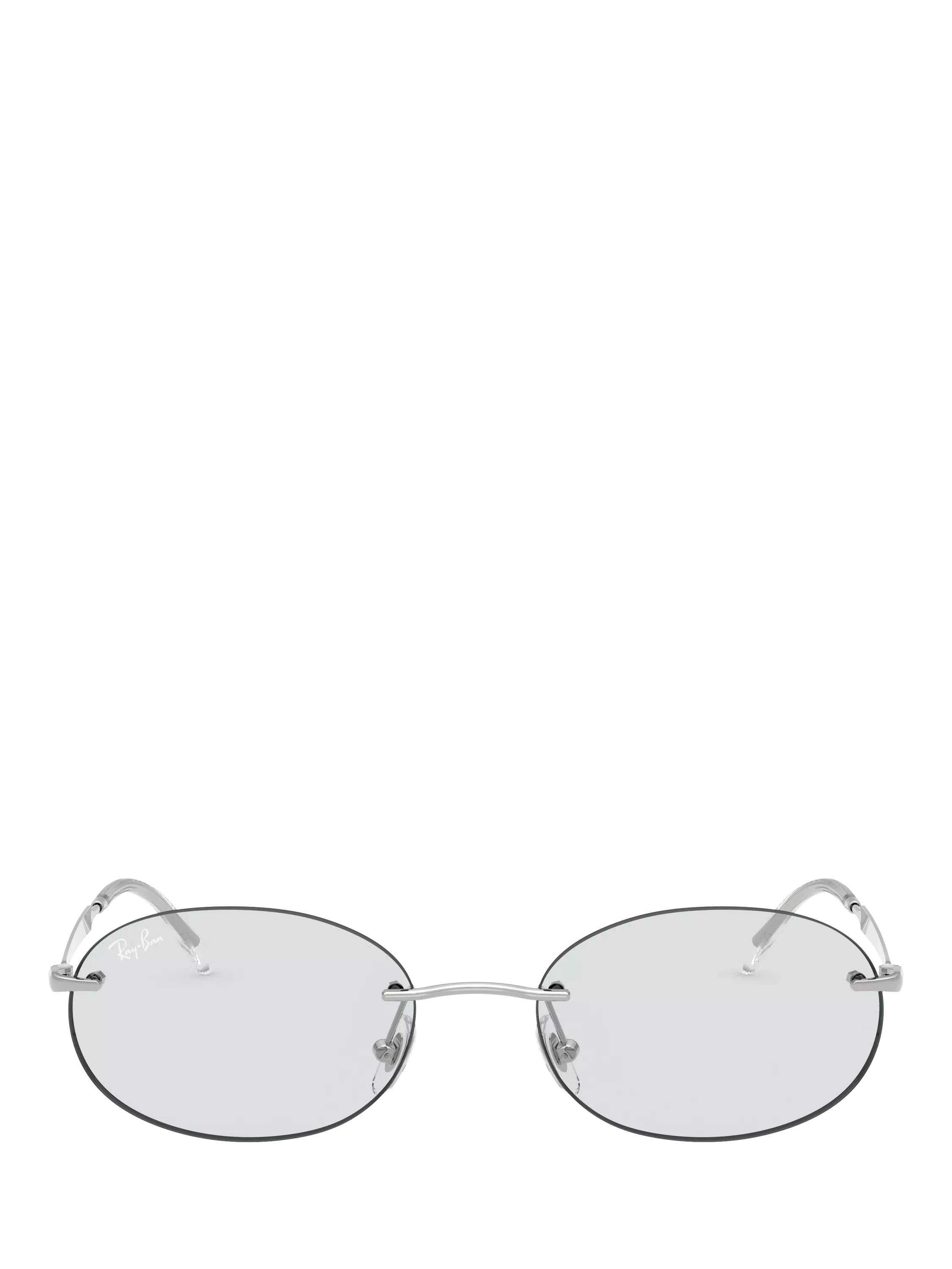 Ray-Ban RB3767 oval sunglasses silver metal frame, imported from the UK
