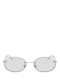 Ray-Ban RB3767 oval sunglasses silver metal frame, imported from the UK