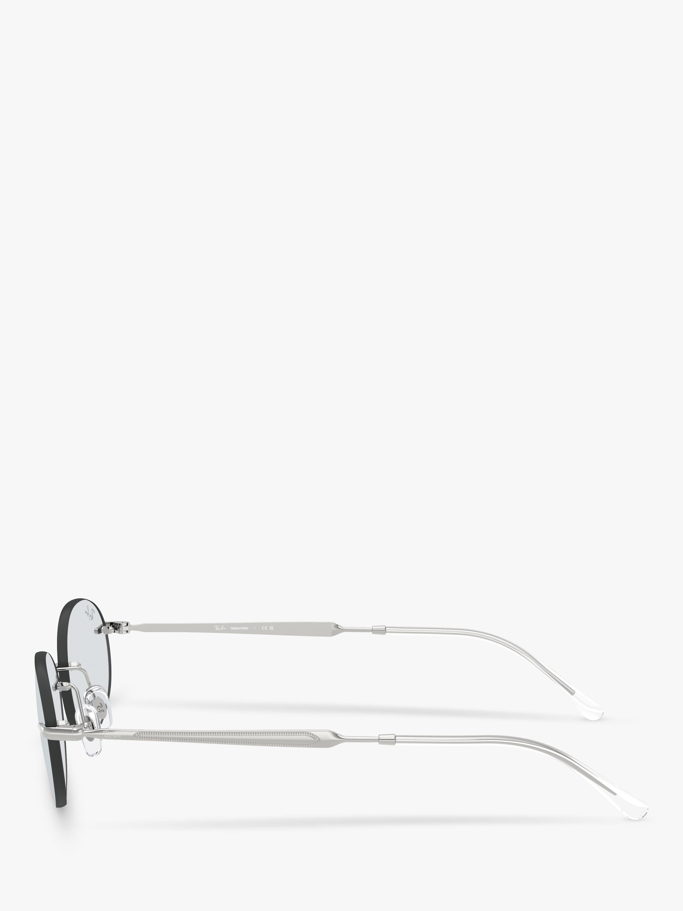 Ray-Ban RB3767 oval sunglasses silver metal frame, imported from the UK