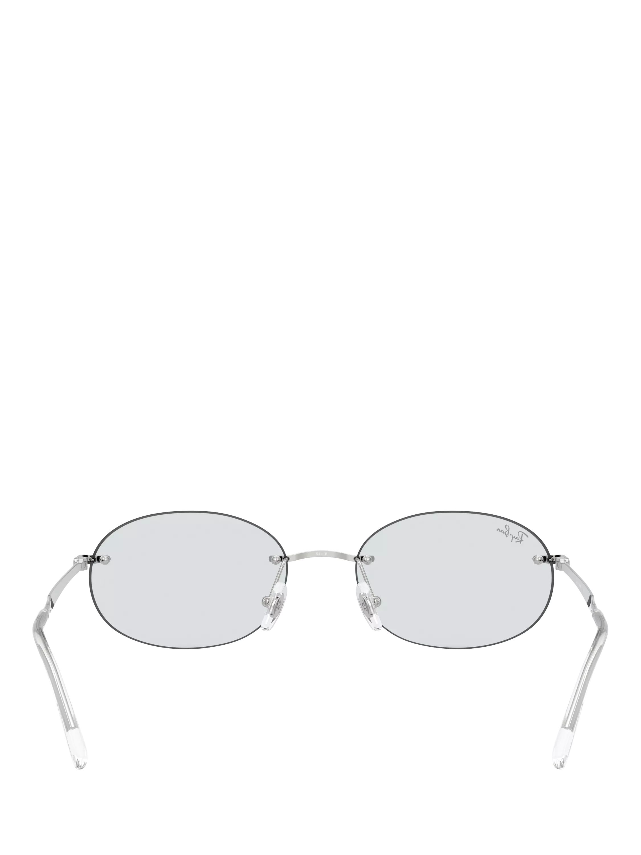 Ray-Ban RB3767 oval sunglasses silver metal frame, imported from the UK