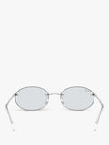 Ray-Ban RB3767 oval sunglasses silver metal frame, imported from the UK