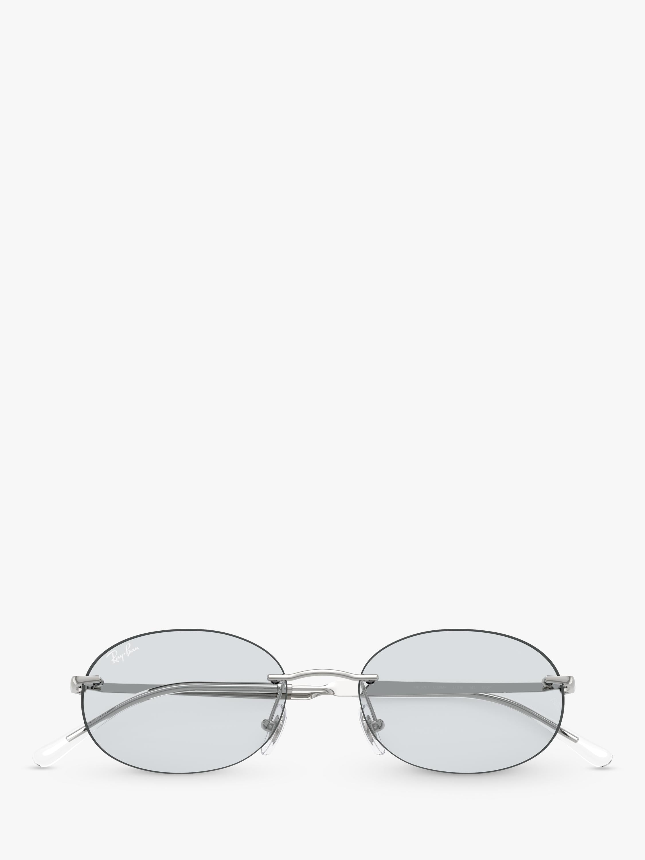 Ray-Ban RB3767 oval sunglasses silver metal frame, imported from the UK
