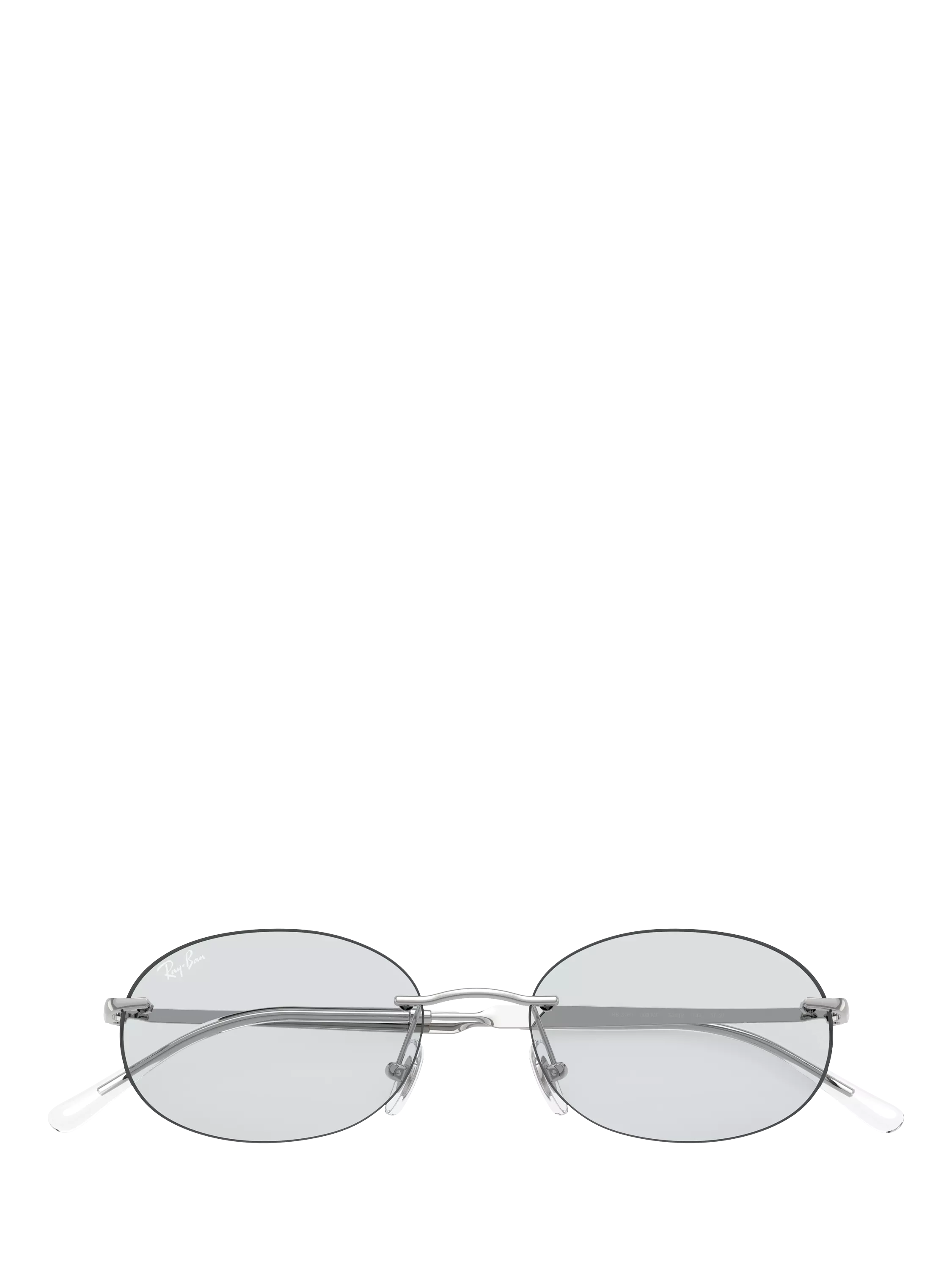 Ray-Ban RB3767 oval sunglasses silver metal frame, imported from the UK