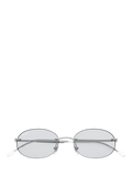 Ray-Ban RB3767 oval sunglasses silver metal frame, imported from the UK