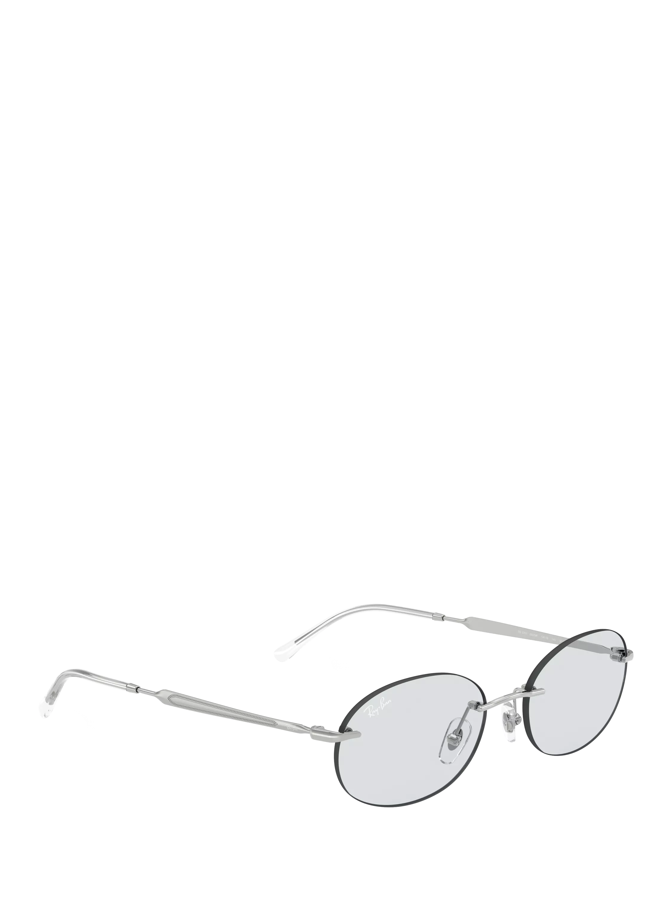 Ray-Ban RB3767 oval sunglasses silver metal frame, imported from the UK