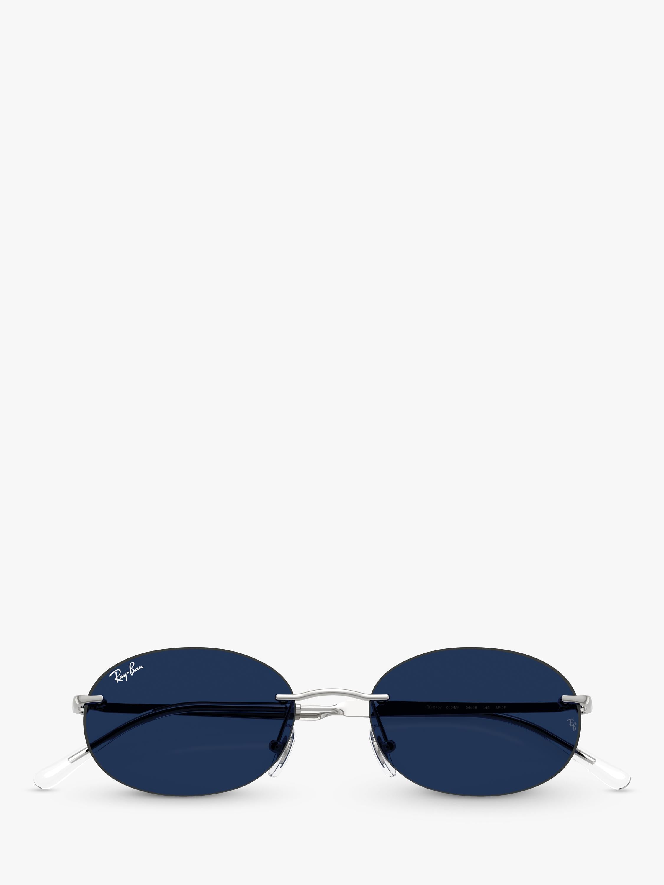 Ray-Ban RB3767 oval sunglasses silver metal frame, imported from the UK