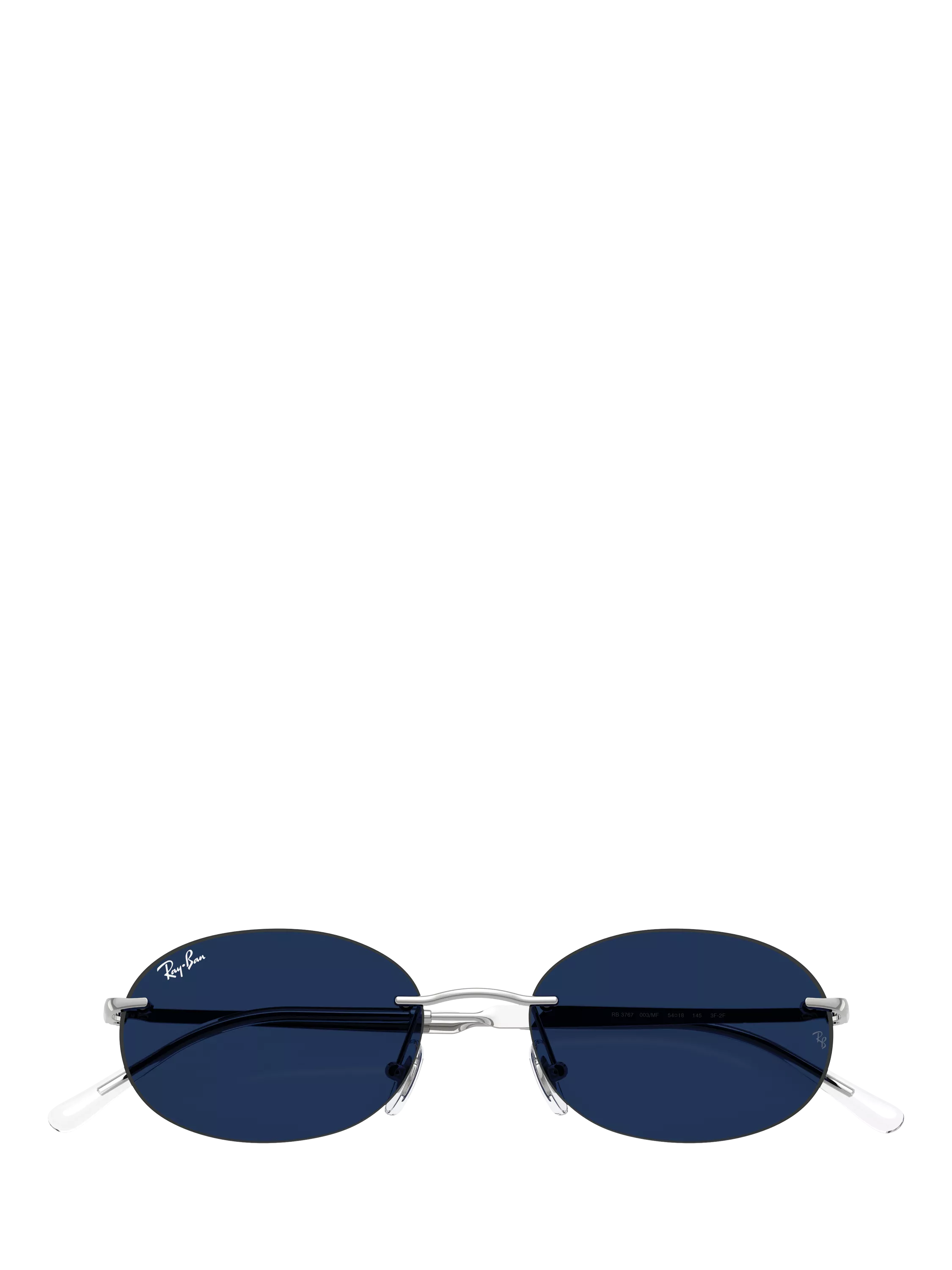 Ray-Ban RB3767 oval sunglasses silver metal frame, imported from the UK