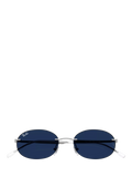Ray-Ban RB3767 oval sunglasses silver metal frame, imported from the UK
