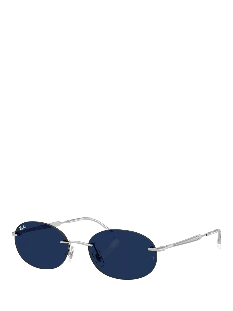 Ray-Ban RB3767 oval sunglasses silver metal frame, imported from the UK