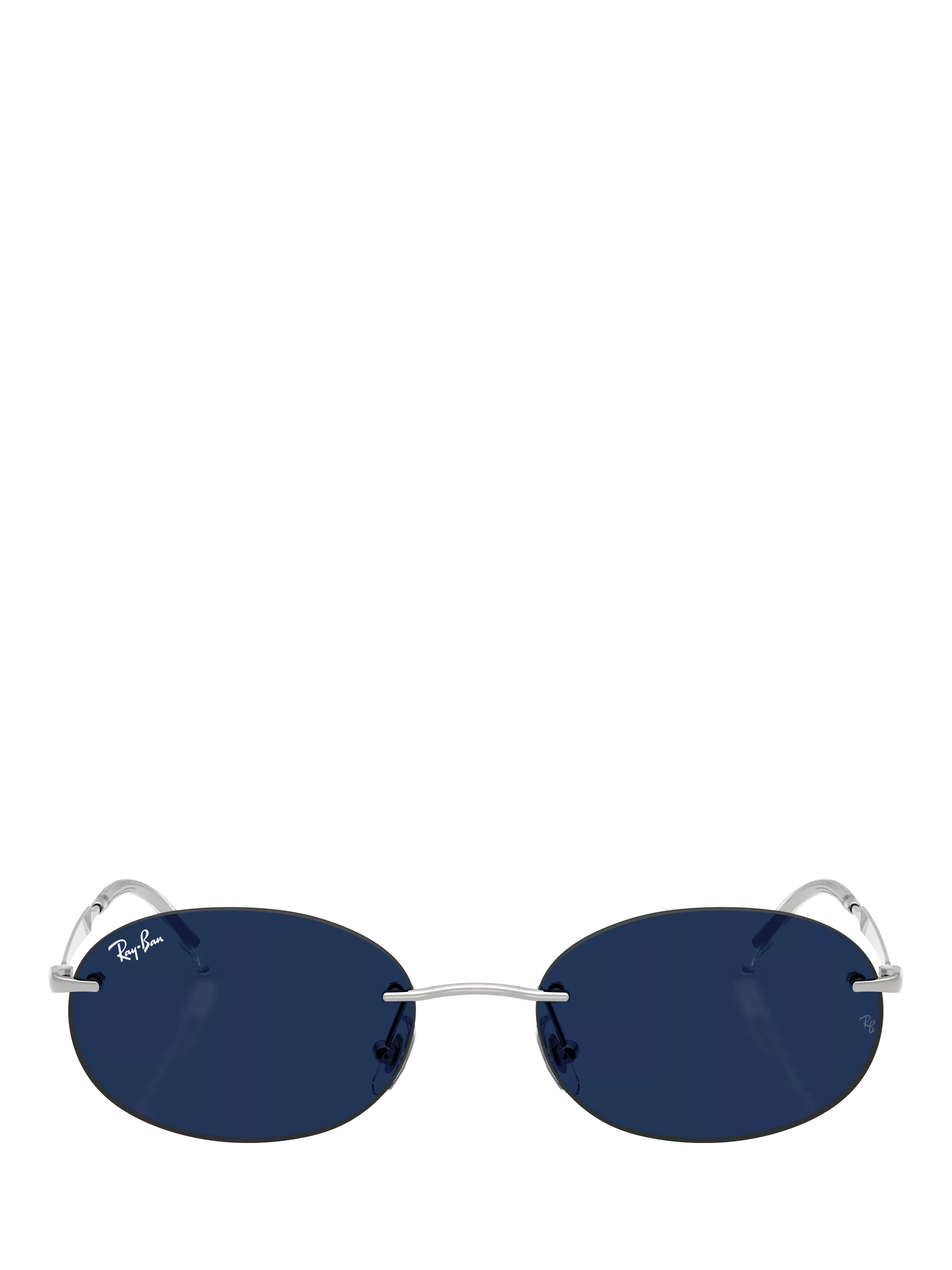 Ray-Ban RB3767 oval sunglasses silver metal frame, imported from the UK