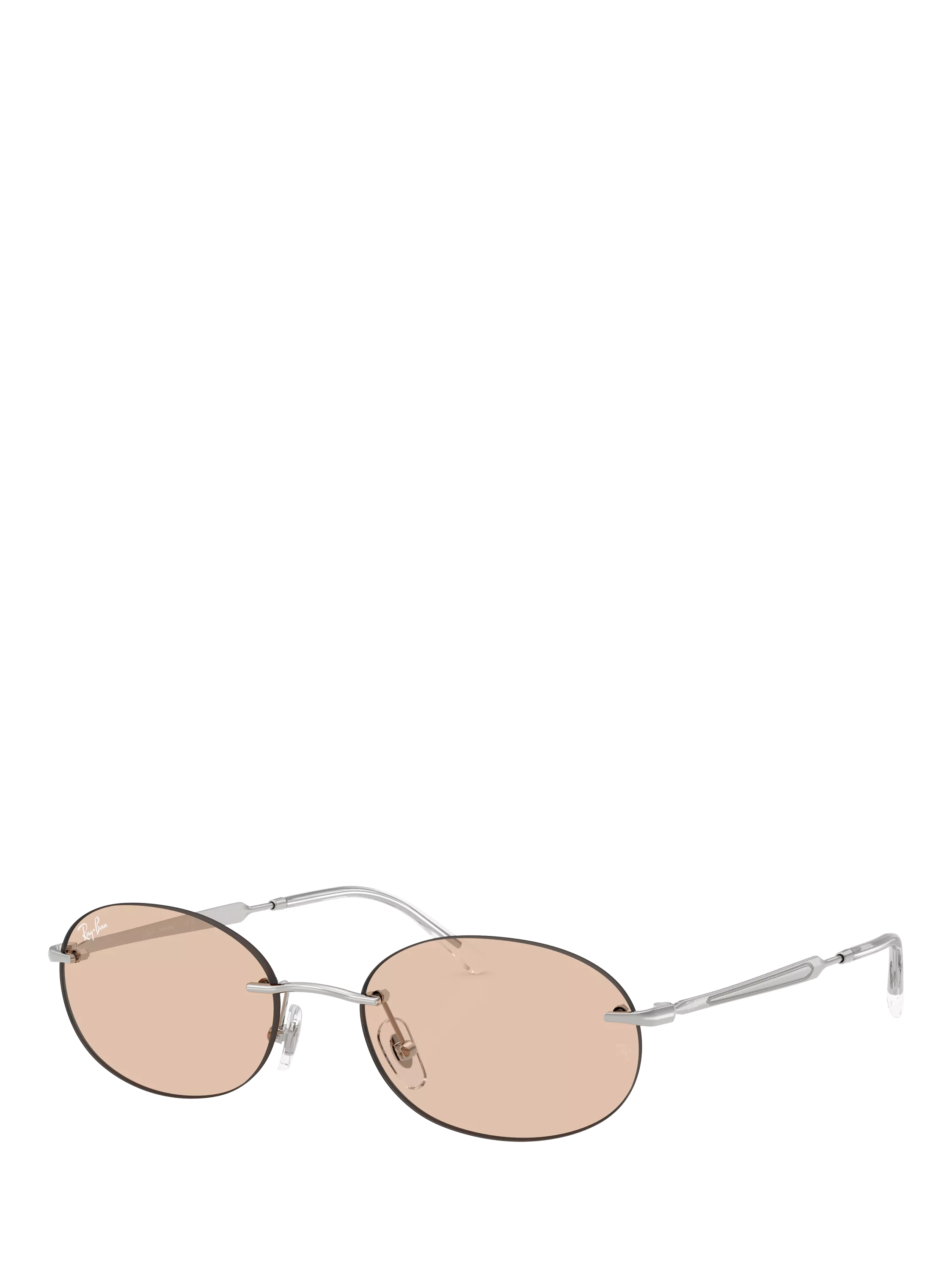 Ray-Ban RB3767 oval sunglasses silver, imported from the UK
