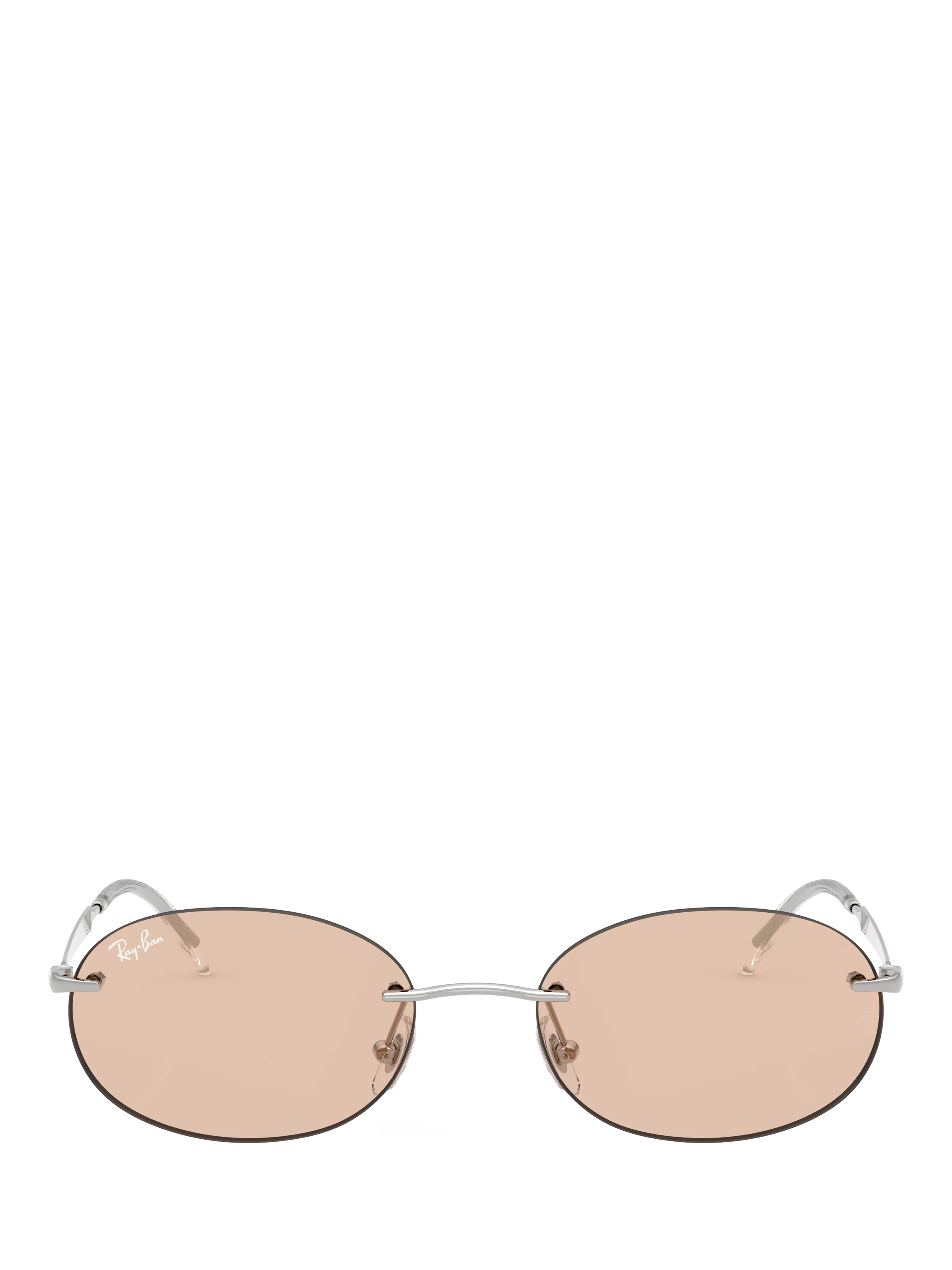 Ray-Ban RB3767 oval sunglasses silver, imported from the UK