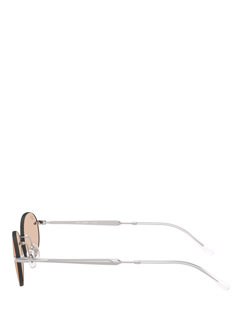 Ray-Ban RB3767 oval sunglasses silver, imported from the UK