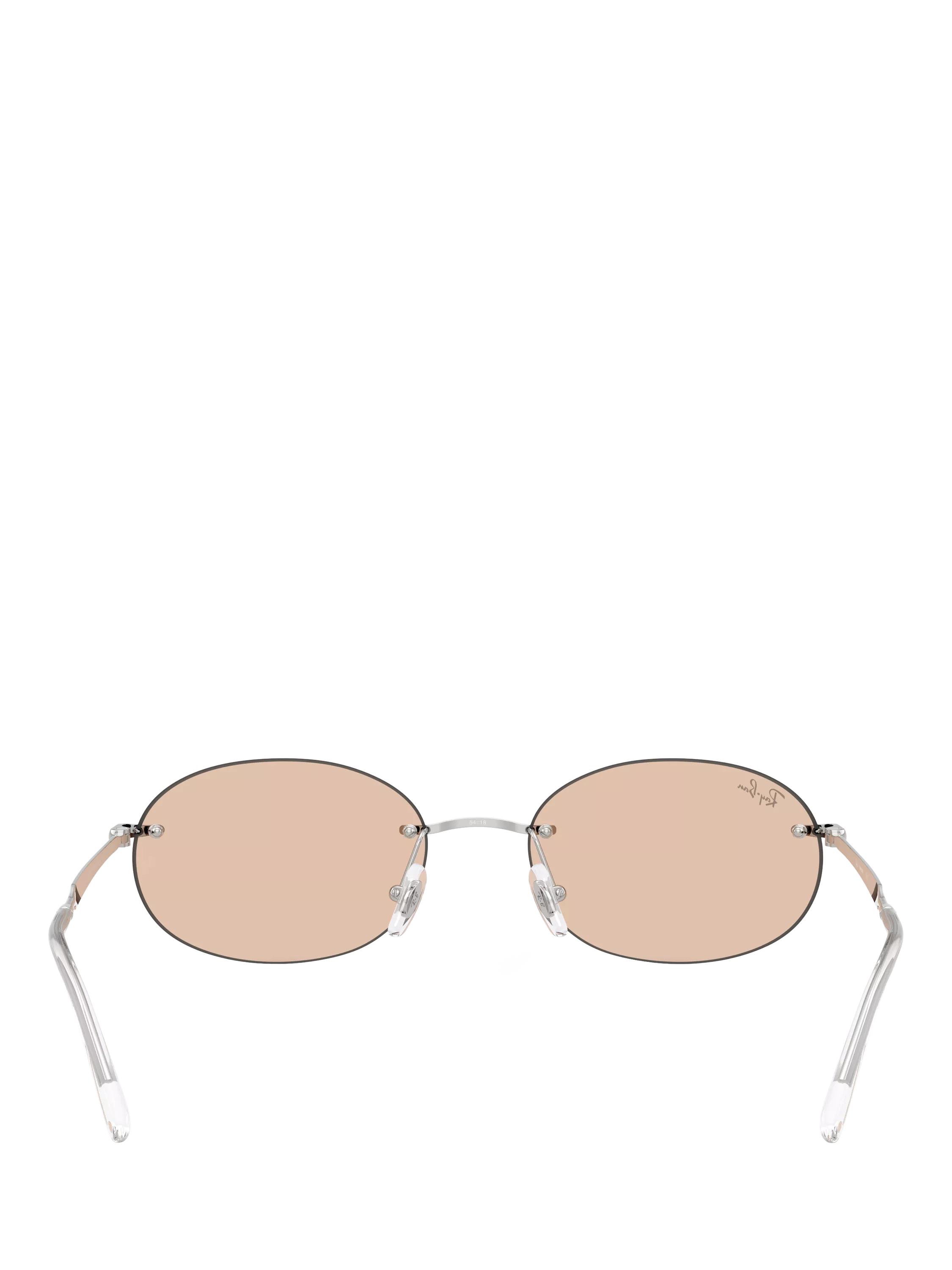 Ray-Ban RB3767 oval sunglasses silver, imported from the UK