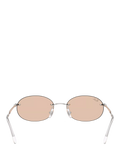 Ray-Ban RB3767 oval sunglasses silver, imported from the UK