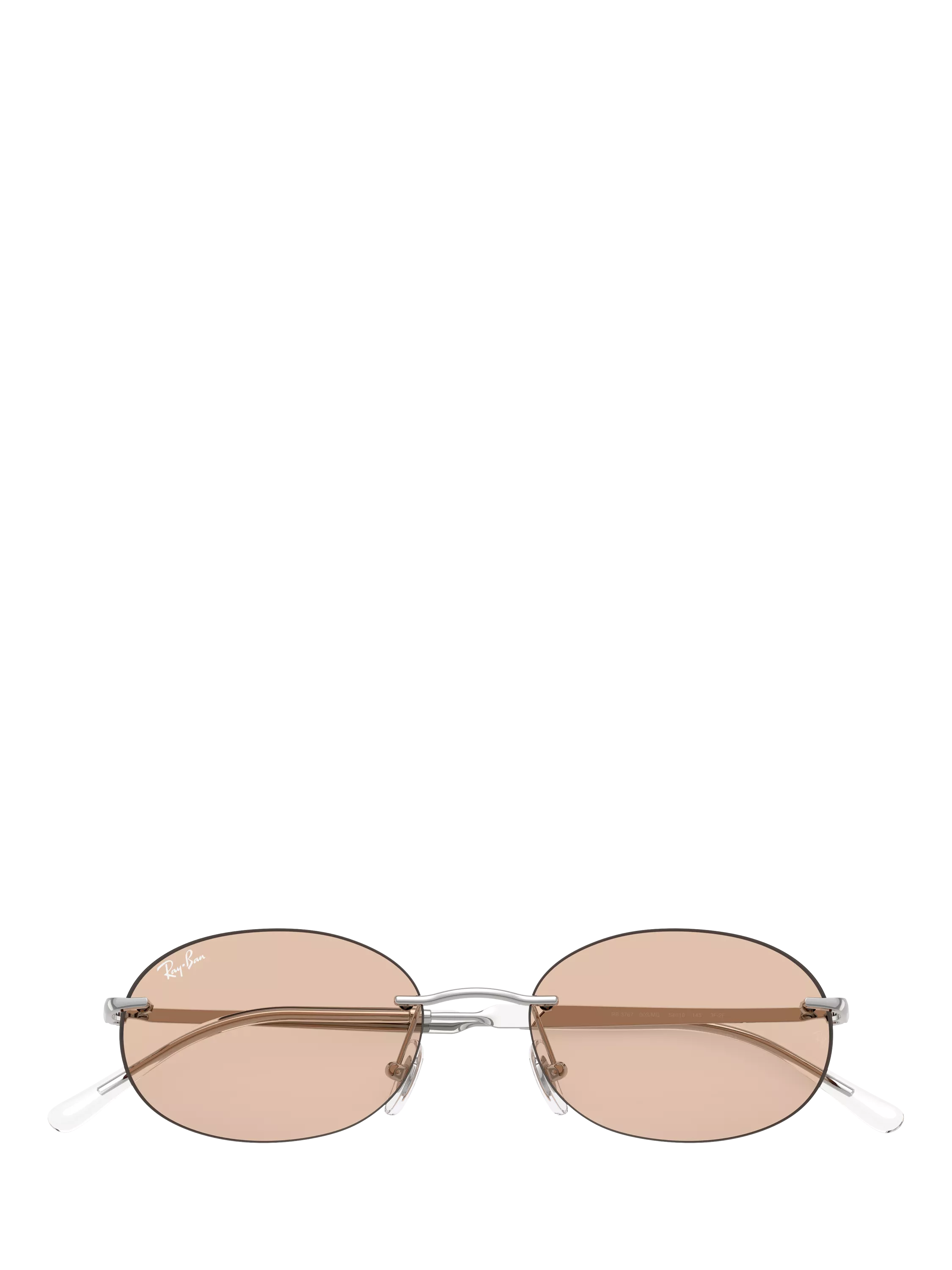 Ray-Ban RB3767 oval sunglasses silver, imported from the UK