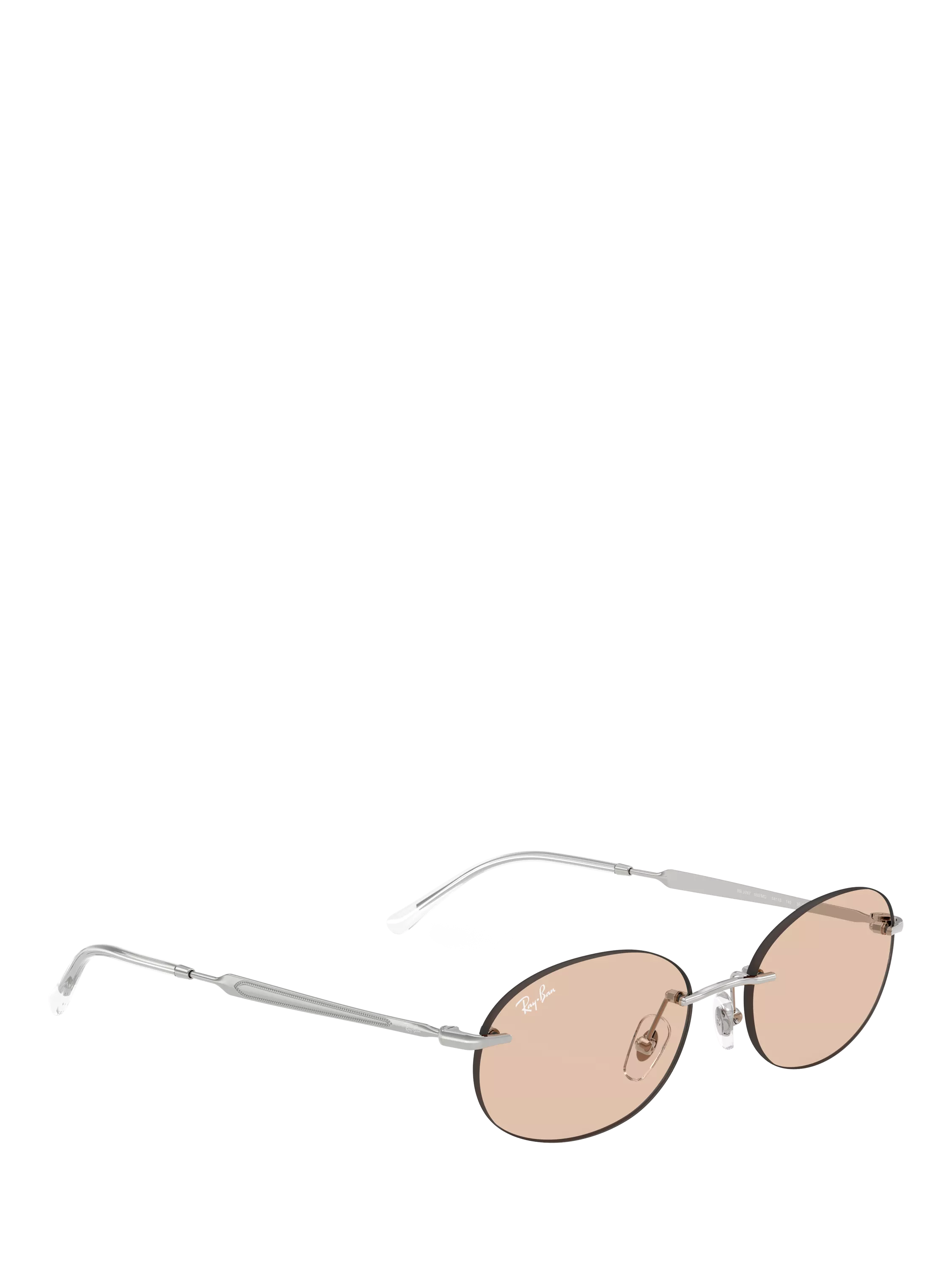 Ray-Ban RB3767 oval sunglasses silver, imported from the UK